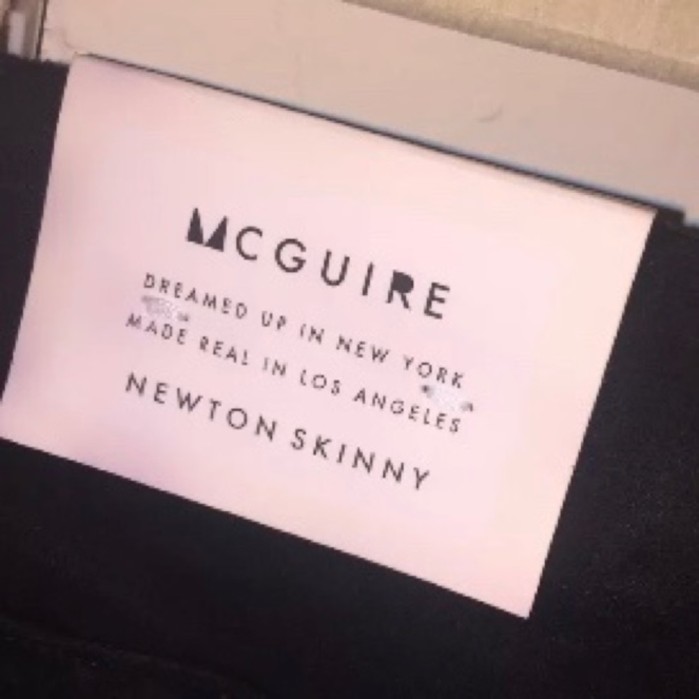 McGuire Denim Newton Faux Suede Black Skinny Jeans - Picture 6 of 7